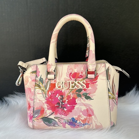 New GUESS Laredo Floral Mini Satchel - Picture 1 of 6